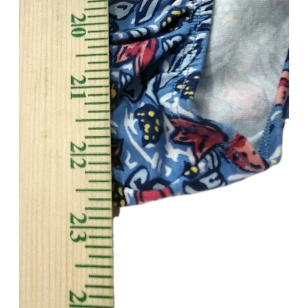 GK Elite VTG Tulip Garden LS Cotton Leotard Bodysuit 3/4 Sleeve Blue AM Adult M - Picture 12 of 13